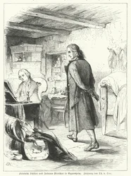 Der deutsche Dichter und Dramatiker Friedrich Schiller mit seinem Freund, dem Pianisten und Komponisten Andreas Streicher in Oggersheim